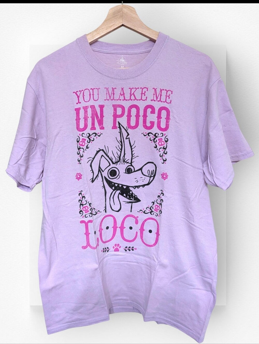 Disney Coco Tee Shirt Short Sleeve Purple Dante Medium